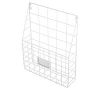 Milisten Présentoir à Magazines Délicat en Fer Blanc Structure Simple, Porte-Livres Mural pour Maison, Organisateur de Livres et Dossiers pour Salle de Bain ou École
