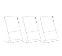 Milisten Présentoir Lot en L en Acrylique Transparent Bureau Photo de 3 Structure pour Affichage D’informations et Flyers Musées