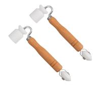 Milisten Rouleau Double Tête pour Papier Peint en Bois 2pcs, Outil Multifonctionnel Confortable à Tenir, pour Décoration Intérieure et Finition de Joints Lisses
