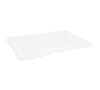 Milisten Set de Table Décoratif Mariage Blanc en Dentelle de Coton Ajourée 30x50 Cm, Napperon Crocheté Main, Protège Table, Décoration Fête et Repas Élégant
