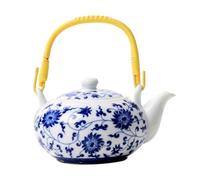 Milisten Théière Chinoise en Céramique Bleu Blanc, Grosse Capacité 700ml, | Résistante à Haute Température, pour Maison et Salon de Thé, Récipient D'eau Froide avec Anse Plusieurs styles
