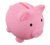 Milisten Tirelire en Vinyle Incassable de Cochon pour Filles Petit Format Rose, Boîte à Pièces Résistante pour Chambre Garçon et Filles, Décoration et Épargne Quotidienne
