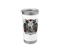 Militia Christi In Hoc Signo Vinces Knight BACKPRINT Gobelet isotherme en acier inoxydable double paroi