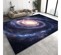 Milky Way Starry Sky Tapis 50 x 80 cm Universe Galaxy Antidérapant Lavable Tapis de Sol Doux Facile d’Entretien Petit Rug de Chevet pour Chambre Entrée Q-357
