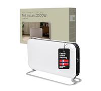 Mill Chauffage portable instantané 2000 W LED, convecteur pour 24-28 m², chauffage électrique pour la maison, radiateur électrique silencieux facile à déplacer, radiateur électrique autonome