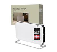 Mill Radiateur Électrique Instant 2000W - Radiateur d’appoint, pour 24-28m², Chauffage portable à ventilateur LED, mobile, silencieux et design norvégien, convecteur électrique élégant