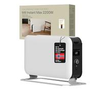Mill Radiateur Electrique Instant Max 2200W - Radiateur d’appoint, pour 26-30m², Chauffage Portable Rapide et Silencieux avec écran LED, Convecteur Électrique Design Norvégien