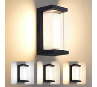 Mille Lucciole Lampe Murale Exterieur Interieur LED 24W Lumière Réglable 3 Couleurs IP65 Étanche Applique Murale Extérieures Moderne Applique Rectangle Aluminium Pour Balcon Jardin Cour Porche