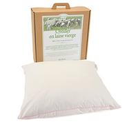 Mille Oreillers Oreiller en Laine Vierge de Mouton certifiée Bio - 60 x 60 cm