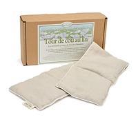MILLE OREILLERS Tour de Cou au lin® Chauffant - 15 x 75 cm - Se réchauffe au micro-ondes - Soulage douleurs cervicales