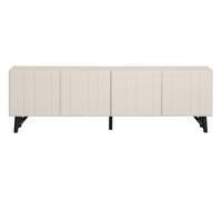 MILLER EXPO - Meuble TV en bois de pin gris / blanc L181 Blanc