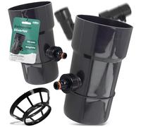Millto™ Collecteur de Pluie DN Ø 110 mm Graphite | Recuperateur d'eau pour Goutiere Compris Filtre Descente d'Arrosage Système de Récolte d'eau Raccord pour Connecteur Rapide 1
