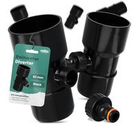 Millto™ Collecteur de Pluie DN Ø63 mm 3/4 Noir | Recuperateur d'eau pour Goutiere Compris Filtre Descente d'Arrosage Système de Récolte d'eau Raccord pour Connecteur Rapide