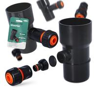 Millto™ Collecteur de Pluie DN Ø63 mm Graphite | Recuperateur d'Eau pour Goutiere compris Filtre Raccord Tuyau Jardin de Descente d'Arrosage Système de Récolte d'Eau