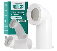 Millto™ Coude de raccordement WC 110mm 90º Tuyau de raccordement flexible Raccord de toilettes Connecteur de sol pour WC Système de drainage en polypropylène Blanc Raccordement pour toilettes