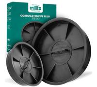 Millto™ Couvercle inférieur de puits en tuyau ondulé - Couvercle durable pour système d'évacuation des eaux usées - Rond 315 mm - Cap solide 15 - Polypropylène