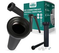 Millto™ Kit de raccordement WC mural Tuyau de chasse d'eau Évacuation Tuyau de raccordement Garniture de raccordement Long Raccordement de réservoir de chasse d'eau encastré Pièce de raccordement de