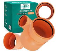 Millto™ Réducteur de Tuyau 200 x 160 mm Orange - Réducteur de Tuyau d'Égout en Polypropylène