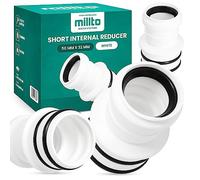 Millto Réducteur interne - 50 x 32 mm - Court - Manchon de réduction - Réducteur de tuyau - Adaptateur de tuyau d'eau - Systèmes d'égout - Raccord de tuyau en polypropylène
