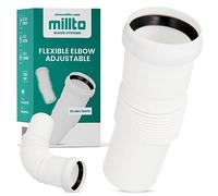 Millto™ Tuyau de vidange flexible, 50 mm, coude, mémoire de forme, raccord de vidange réglable, système de drainage, tuyau en plastique polypropylène
