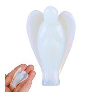 Milltrip Mini Figurine d'ange, 1.5" Ange Gardien en Pierre, Statue de Porte-Bonheur Ange de Décoratif en Pierre, Ornement Statue Poche pour