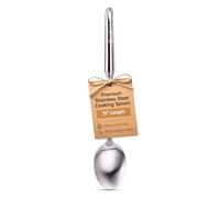 Millvado Grande cuillère de cuisine en acier inoxydable, ustensiles de cuisine et gadgets, grande cuillère de 38,1 cm pour cuisiner, badigeonner, servir, passe au lave-vaisselle, ustensile en métal,