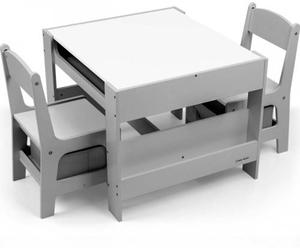 Milly Mally Ensemble de meubles - Table et deux chaises Sven Grey