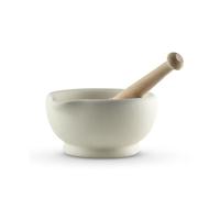 Milton Brook MB947005 Mortier et pilon en porcelaine vitrifiée Blanc
