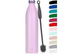Milu Bouteille d'eau en Acier Inoxydable - Double paroi isolée sous vide - Bouche Standard Gourde - 350ml 500ml / 750ml / 1000ml/ 1.5l - sans BPA - Thermo Gourde Bouteilles (Lilac, 1500ml)