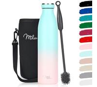 Milu Bouteille d'eau en Acier Inoxydable - Double paroi isolée sous vide - Bouche Standard Gourde - 350ml 500ml / 750ml / 1000ml/ 1.5l - sans BPA - Thermo Gourde Bouteilles (Mint Rosa, 750ml)