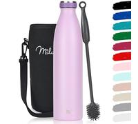 Milu Bouteille d'eau en Acier Inoxydable - Double paroi isolée sous vide - Bouche Standard Gourde - 350ml 500ml / 750ml / 1000ml/ 1.5l - sans BPA - Thermo Gourde Bouteilles (Lilac, 1000ml)