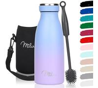 Milu Bouteille d'eau en Acier Inoxydable - Double paroi isolée sous vide - Bouche Standard Gourde - 350ml 500ml / 750ml / 1000ml/ 1.5l - sans BPA - Thermo Gourde Bouteilles (Bleu Violet, 350ml)