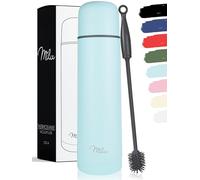 Milu Bouteille isotherme en acier inoxydable - 1L, 750ml, 500ml - Thermo Double Paroi, Sans BPA, Transport Café, Thé, Eau (Bleu bébé, 1000 ml)