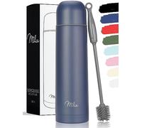 Milu Bouteille isotherme en acier inoxydable - 1L, 750ml, 500ml - Thermo Double Paroi, Sans BPA, Transport Café, Thé, Eau (Bleu marine, 1000 ml)