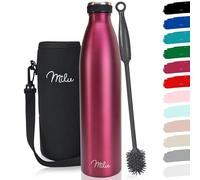 Milu Gourde en acier inoxydable 350 ml 500 ml, 750 ml, 1000 ml, 1,5 l - Bouteille isotherme, bouteille d'eau isolée, double paroi anti-fuite, convient aux acides carboniques (Berry, 750ml)