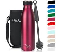 Milu Gourde en acier inoxydable 350 ml 500 ml, 750 ml, 1000 ml, 1,5 l - Bouteille isotherme, bouteille d'eau isolée, double paroi anti-fuite, convient aux acides carboniques (Berry, 500 ml)