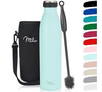 Milu Gourde en acier inoxydable 350 ml 500 ml, 750 ml, 1000 ml, 1,5 l - Bouteille isotherme, bouteille d'eau isolée, double paroi anti-fuite, convient aux acides carboniques (Menthe, 750ml)