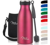 Milu Gourde en acier inoxydable 350 ml 500 ml, 750 ml, 1000 ml, 1,5 l - Bouteille isotherme, bouteille d'eau isolée, double paroi anti-fuite, convient aux acides carboniques (Berry, 350ml)