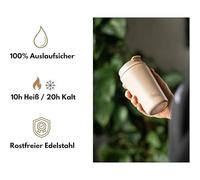 Milu Insulated Mug Model 1334 - 400 Ml 13.5 Oz Capacity Thermal Cup Beige