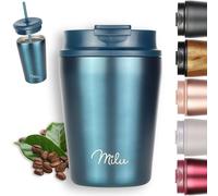 Milu Mug Isotherme 300ml - Thermo Café étanche en acier inoxydable, Tasse thermique sans BPA, 100% anti-fuite(green, 300ml)
