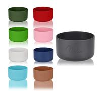 Milu Patin en silicone pour gourde 500ml 750ml 1000ml - Pièce détachée - Couleur noir - Antidérapant (1000ml, Ø 9cm)