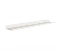 MILUKA Etagere Murale Blanche 70 cm, en métal | Tablette murale flottante avec rebord anti-chute, idéale pour le salon, chambre ou l'entrée, cadres et objets décoratifs
