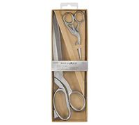 Milward Premium Coffret cadeau comprenant des ciseaux à coudre et des ciseaux à broder style cigogne, 25,5 cm et 11,5 cm, Argent