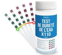 MILYTEC 110 Bandelettes Tests TH Eau Potable - Kit Analyse Dureté de l’Eau Calcaire - Testeur TH Adoucisseur, Aquarium, Piscine - Mesure Facile avec Languettes Précises - °f (FR), °dH (DE), ppm