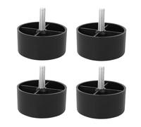 Mimdixy 4 pièces Pieds de canapé Ronds, Pieds de Remplacement de canapé Noirs, piedsde Meubles Ronds avec boulons M8 pour Commode Armoire Chaise lit Table Basse