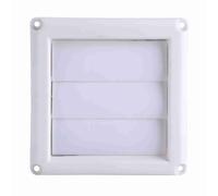 Mimdixy Couvercle de grille d'aération, grille de ventilation de conduit mural en plastique à 3 rabats avec filet, couvercle d'aération de sèche-linge extérieur carré universel pour salle (15x15 cm)