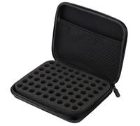 Mimdixy Mallette de Transport d'huiles essentielles, Sac de Rangement d'huiles essentielles à 63 emplacements, Organisateur de Support d'aromathérapie pour la Maison, Les Voyages e (Noir)