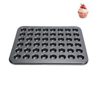 Mimdixy Plateau de cuisson à cupcakes de 48 tasses, 16x12,7x0,8 pouces, poêle antiadhésive, mini plateau à cupcakes rond, moule à muffins, cheesecake, moule de cuisson, ustensiles