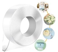 MIMEIMIAI Ruban Adhésif Double Face Extra Fort, Accroche Tableau Sans Percer Puissant Transparent Multifonctionnel Réutilisable Lavable Pour Les Tapis et Les Voitures (5M x 3CM x 2MM)