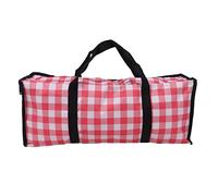 MIMEITOPA Grands Sacs de Rangement Transparents à Fermeture éclair pour déménagement, conteneurs de Rangement imperméables et durables avec poignées pour vêtements, Sacs de (Plaid Rouge)